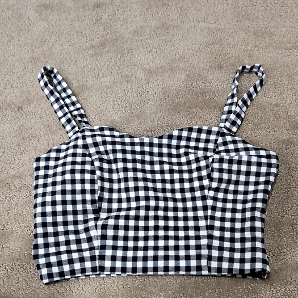 Dynamite Tops - Checkered Black and White Dynamite Women's Top